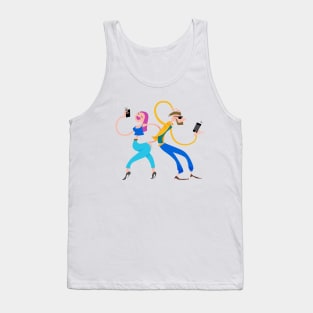 modern social net Tank Top